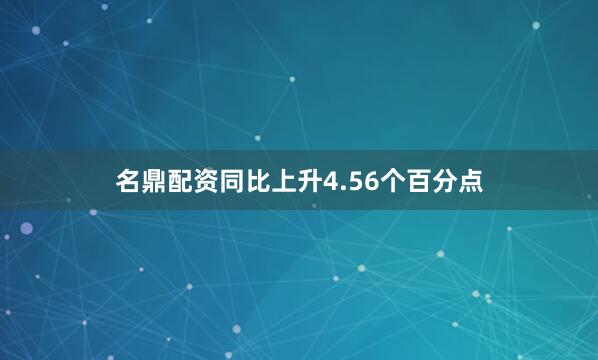 名鼎配资同比上升4.56个百分点