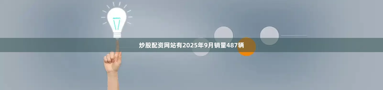 炒股配资网站有2025年9月销量487辆